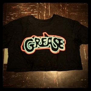 Forever 21 Grease Black Crop Top